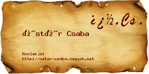 Östör Csaba névjegykártya